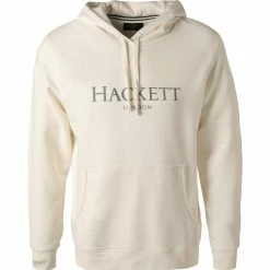 Bester Verkauf 👍 HACKETT Hoodie HM580920/8EF Classic Fit, Baumwolle, Ecru 👏