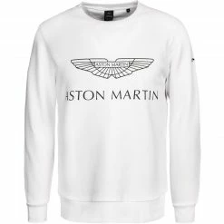 Blitzangebot ⌛ HACKETT Pullover HM580905/800 Sweatshirt, ASTON MARTIN, Baumwolle, Weiß 😀
