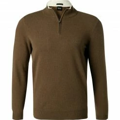 Schlussverkauf 🛒 BOSS Troyer Barlo 50457757/308 Lammwolle extrafein, Dunkelgrün ✔️