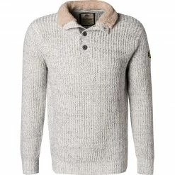 Budget 🔔 Quiksilver Pullover EQYSW03275/SJSH Troyer, Baumwolle, Ecru-grau meliert, Hellgrau 🔥