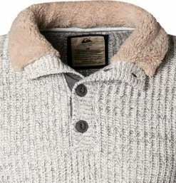Budget 🔔 Quiksilver Pullover EQYSW03275/SJSH Troyer, Baumwolle, Ecru-grau meliert, Hellgrau 🔥 -Pullover & Strickjacken Verkäufe 375459 norm2