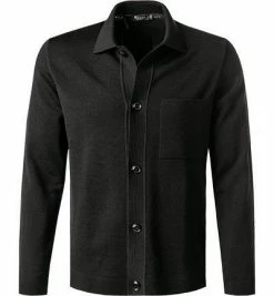 Brandneu 🎁 Maerz Strickhemd 571500/595 Cardigan, Modern Fit, Merinowolle, Schwarz ⭐ -Pullover & Strickjacken Verkäufe 375579 norm