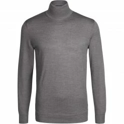 Großhandel 🎁 Strellson Pullover Marek 30027987/032 Rollkragenpullover, Merinowolle extrafein, Grau meliert, Grau 😍