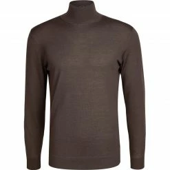 Angebote 💯 Strellson Pullover Marek 30027987/251 Rollkragenpullover, Merinowolle extrafein, Dunkelbraun ⭐