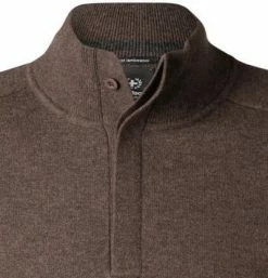 Schlussverkauf ❤️ Strellson Pullover Luka 30028009/251 Troyer, Lammwolle, Dunkelbraun meliert, Dunkelbraun 🔔 -Pullover & Strickjacken Verkäufe 375928 norm2