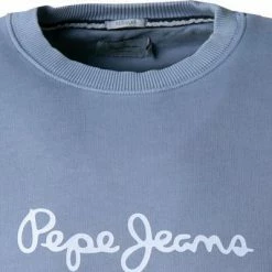 Billig 🌟 Pepe 👖 Jeans Pullover Dylan PM582056/533 Sweatshirt, Regular Fit, Baumwolle, Taubenblau meliert, Rauchblau ✨ -Pullover & Strickjacken Verkäufe 376000 norm2