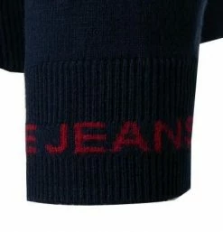 Großhandel 🌟 Pepe 👖 Jeans Pullover Arturo PM7021/594 Troyer, Baumwolle-Kaschmir, Navy, Dunkelblau 🛒 -Pullover & Strickjacken Verkäufe 376002 norm3