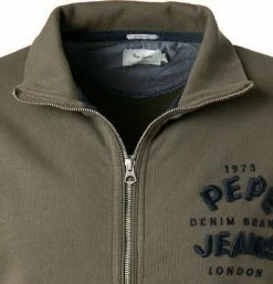Großhandel 🌟 Pepe 👖 Jeans Sweatjacke Jazz PM582048/736 Regular Fit, Baumwolle, Olivgrün, Olive 🛒 -Pullover & Strickjacken Verkäufe 376019 norm2