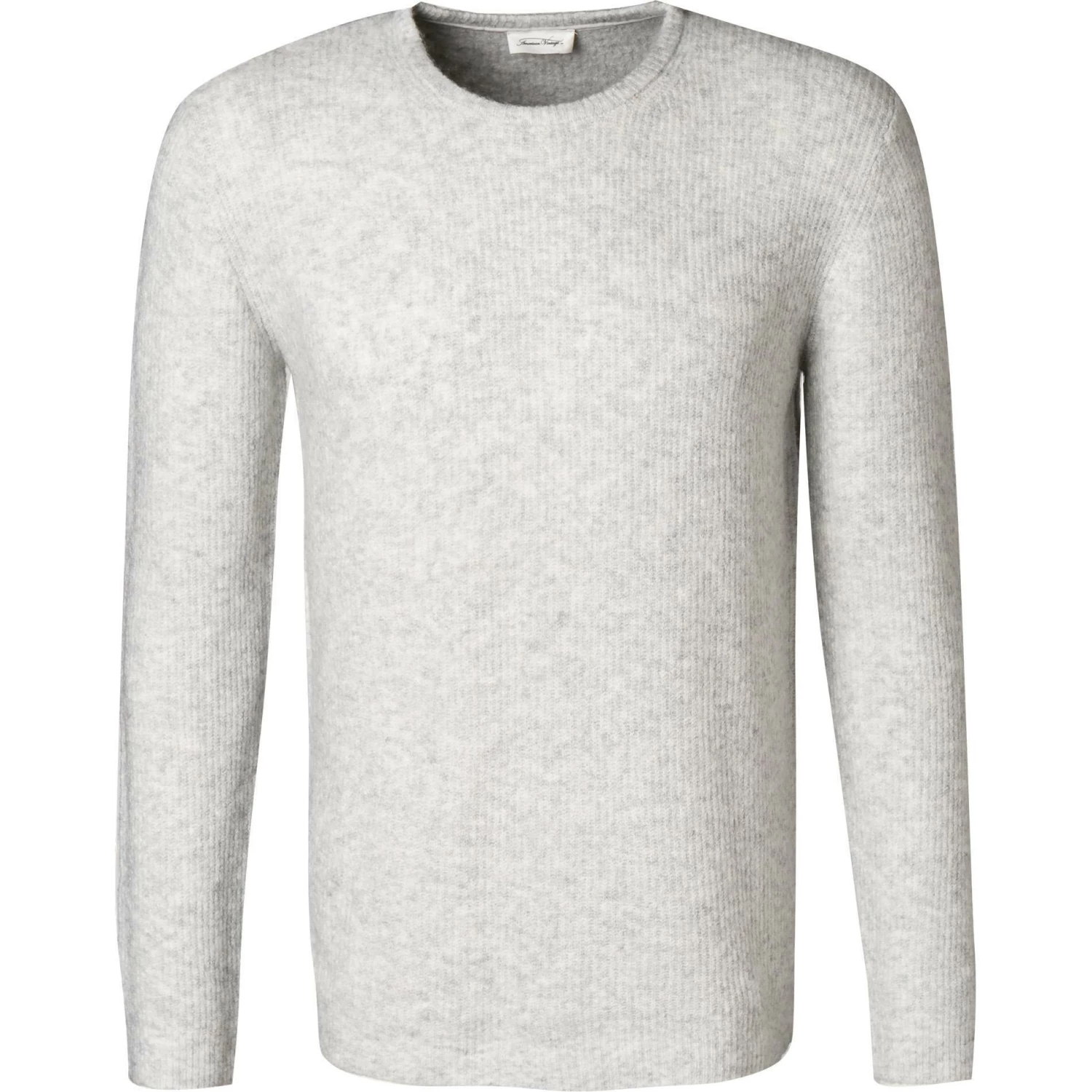 Auslauf 🥰 American Vintage Pullover MDAM18C/gris chine Wolle, Hellgrau meliert 🔔 3 Auslauf 🥰 American Vintage Pullover MDAM18C/gris chine Wolle, Hellgrau meliert 🔔