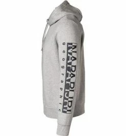 Brandneu 🔥 NAPAPIJRI Hoodie NP0A4FQM/160 Bio Baumwolle, Grau meliert, Grau ⌛ -Pullover & Strickjacken Verkäufe 376213 norm3