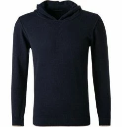 Billig 🛒 DANIELE FIESOLI Hoodie 0035/24 Kapuzenpullover, Merinowolle-Kaschmir, Dunkelblau, Nachtblau ✨ -Pullover & Strickjacken Verkäufe 376322 norm
