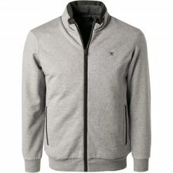 Rabatt 👏 HACKETT Pullover HM580934/933 Sweatjacke, Classic Fit, Baumwolle wattiert, Grau ❤️