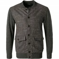 Neu ✨ HACKETT Pullover HM702719/987 Cardigan, Merinowolle, Anthrazit ❤️