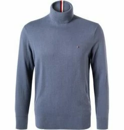 Billig ❤️ Tommy Hilfiger Pullover MW0MW15444/C9T Rollkragenpullover, Baumwolle-Kaschmir, Indigo 🧨 -Pullover & Strickjacken Verkäufe 376599 norm