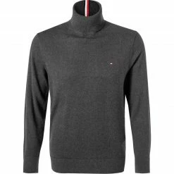 Bestes Angebot 🛒 Tommy Hilfiger Pullover MW0MW15444/P92 Rollkragenpullover, Baumwolle-Kaschmir, Dunkelgrau meliert, Dunkelgrau 🎉