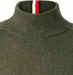 Neu ❤️ Tommy Hilfiger Pullover MW0MW19558/GYY Stehkragenpullover, Baumwolle, Olivgrün meliert, Oliv 🥰 -Pullover & Strickjacken Verkäufe 376615 norm2