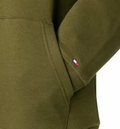 Angebote 😀 Tommy Hilfiger Hoodie MW0MW11599/GYY Bio Baumwolle, Olivgrün, Oliv ✔️ -Pullover & Strickjacken Verkäufe 376665 norm3
