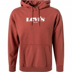 Blitzangebot 🌟 Levi's® Hoodie 38479/0064 Hoodie. Baumwolle, Ziegelrot 🔥