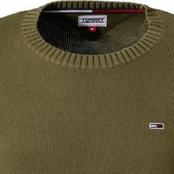 Bester Verkauf 🤩 TOMMY 👖 JEANS Pullover DM0DM11856/L8Q Bio Baumwolle, Olivgrün, Olive 🤩 -Pullover & Strickjacken Verkäufe 376935 norm2