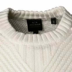 Besorgen 🌟 ARMANI EXCHANGE Pullover 6KZM2A/ZMY1Z/1100 Mikrofaser, Wollweiß, Weiß 🔥 -Pullover & Strickjacken Verkäufe 377100 norm2