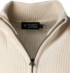 Bestes Angebot 😍 HACKETT Pullover HM702717/814 Troyer, Merinowolle-Kaschmir, Ecru 🔥 -Pullover & Strickjacken Verkäufe 377136 norm2