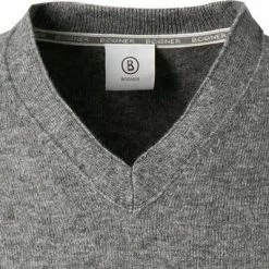 Auslauf 🤩 BOGNER Pullover Maddox 8871/2761/017 Schurwolle-Kaschmir, Grau meliert, Grau 🛒 -Pullover & Strickjacken Verkäufe 377243 norm2
