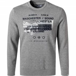 Coupon 🤩 GAS Sweatshirt 552523 185006/0174 Bio Baumwolle, Grau meliert, Grau 🎉