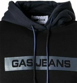 Top 10 👍 GAS Hoodie 552517 185006/0200 Bio Baumwolle, Schwarz 💯 -Pullover & Strickjacken Verkäufe 377308 norm2