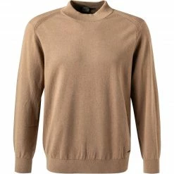 Budget 🔔 bugatti Pullover 7700/85520/70 Stehkragenpullover, Baumwolle-Kaschmir, Hellbraun meliert, Hellbraun 🔥