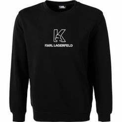 Rabatt ❤️ KARL LAGERFELD Sweatshirt 705035/0/512910/910 Baumwolle, Schwarz ✨ -Pullover & Strickjacken Verkäufe 377461 norm
