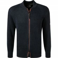 Bestes Angebot 👍 camel active Strickjacke 409523/6K03/47 Baumwolle, Nachtblau meliert, Nachtblau 🔔