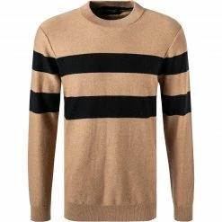 Bester Verkauf 👏 Scotch & Soda Pullover 164870/0217 Wolle, Beige-schwarz gestreift, Beige-schwarz 💯