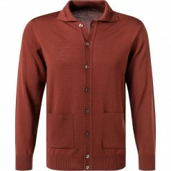 Auslauf 🥰 Stenströms Cardigan 420102/1355/564 Merinowolle waschbar, Rostbraun ⌛
