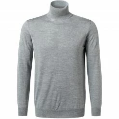 Brandneu 🛒 Stenströms Pullover 422206/1350/340 Rollkragenpullover, Merinowolle waschbar, Hellgrau meliert, Hellgrau 🔥