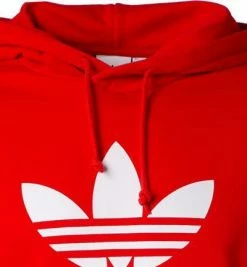 Bestpreis 💯 adidas ORIGINALS Trefoil Hoody red-white H06668 Hoodie, Baumwolle, Rot ⌛ -Pullover & Strickjacken Verkäufe 378075 norm2