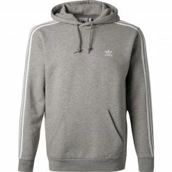 Auslauf ❤️ adidas ORIGINALS 3-Stripes Hoody grey H06675 Hoodie, Baumwolle, Grau meliert 🥰