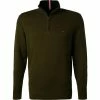 Blitzangebot ✔️ Tommy Hilfiger Troyer MW0MW12983/GYY Pima Baumwolle-Kaschmir, Dunkelgrün 🛒