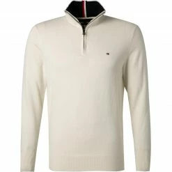 Neu 👍 Tommy Hilfiger Troyer MW0MW12983/YBI Pima Baumwolle-Kaschmir, Ecru 🌟