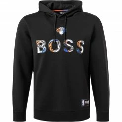 Angebote ✔️ BOSS Hoodie WBounce 50461971/004 NBA Capsule Kollektion, Baumwolle, Schwarz, Schwarz-blau 💯