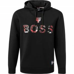 Coupon 😀 BOSS Hoodie WBounce 50461971/003 NBA Capsule Kollektion, Baumwolle, Schwarz, Schwarz-dunkelrot 🌟