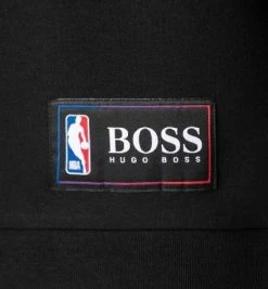 Bester Verkauf 🌟 BOSS Hoodie WBounce 50461971/008 NBA Capsule Kollektion, Baumwolle, Schwarz, Schwarz-orange 🔥 -Pullover & Strickjacken Verkäufe 378304 norm3