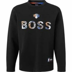 Besorgen 💯 BOSS Sweatshirt Windmill 50461981/004 NBA Capsule Kollektion, Baumwolle, Schwarz, Schwarz-blau ⌛ -Pullover & Strickjacken Verkäufe 378312 norm