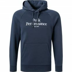 Am billigsten ✨ Peak Performance Hoodie G75874/050 Baumwolle, Dunkelblau 🎉