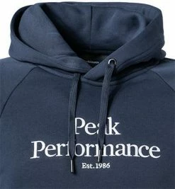 Am billigsten ✨ Peak Performance Hoodie G75874/050 Baumwolle, Dunkelblau 🎉 -Pullover & Strickjacken Verkäufe 378390 norm2