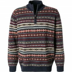 Billig 👍 Fynch-Hatton Troyer 1221 290/1609 Merinowolle, Blau-rot gemustert, Blau-rot 🌟