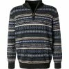 Neu ⌛ Fynch-Hatton Troyer 1221 290/1910 Merinowolle, Blau gemustert, Blau 🧨 -Pullover & Strickjacken Verkäufe 378692 master