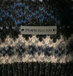 Neu ⌛ Fynch-Hatton Troyer 1221 290/1910 Merinowolle, Blau gemustert, Blau 🧨 -Pullover & Strickjacken Verkäufe 378692 norm3