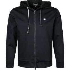 Bester Verkauf ⭐ EMPORIO ARMANI Sweatshirt 8N1MG0/1JBTZ/0920 Sweatjacke, Baumwolle, Navy ❤️