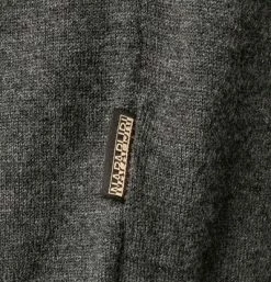 Auslauf 🤩 NAPAPIJRI Cardigan NP0A4FQ3/197 Merinowolle, Dunkelgrau meliert 👏 -Pullover & Strickjacken Verkäufe 378913 norm3