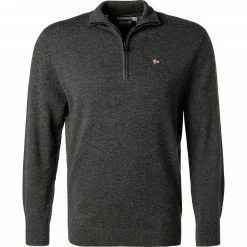 Am billigsten ❤️ NAPAPIJRI Troyer NP0A4FQ4/197 Merinowolle, Dunkelgrau, Dunkelgrau meliert 😍